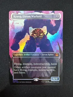 Krang, Utrom Warlord (BORDERLESS FOIL) - TMNT (Magic) NM - Image 1