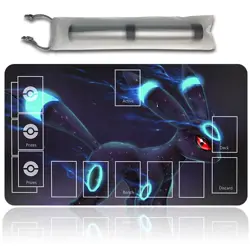 Pokemon Umbreon Playmat With Zones + Free Bag Card Game Playmat of MTG TCG CCG - Image 1