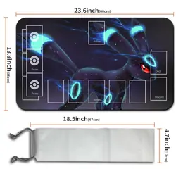 Pokemon Umbreon Playmat With Zones + Free Bag Card Game Playmat of MTG TCG CCG - Image 2