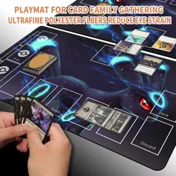 Pokemon Umbreon Playmat With Zones + Free Bag Card Game Playmat of MTG TCG CCG - Image 5