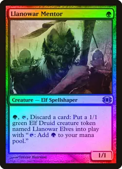 Llanowar Mentor FOIL Future Sight HEAVILY PLD Green Uncommon MAGIC CARD ABUGames - Image 1