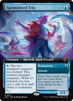 Harmonized Trio (Extended Art) [Secrets of Strixhaven] Foil Near Mint - Image 1