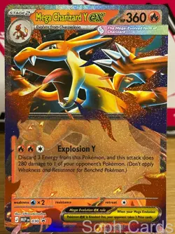 Mega Charizard Y ex - 030 030 Holo Promo ME: Mega Evolution Promo Pokemon NM - Image 1