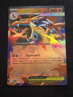 Pokemon Mega Charizard Y ex 030 Mega Evolution Black Star Promo Near Mint Holo - Image 1