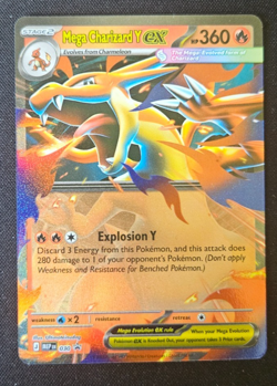 Mega Charizard Y ex MEP 030 Mega Evolution Black Star Promo Rare Pokemon TCG -NM - Image 1