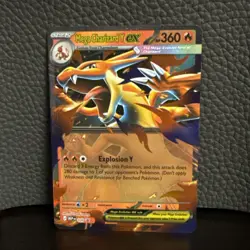 Pokemon TCG Mega Charizard Y ex #030 Me: Mega Evolution Black Star Promo - NM+ - Image 1