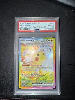 Pokemon 2024 Pikachu ex 238/191 Tera SIR Surging Sparks GEM MINT PSA 10 - Image 1