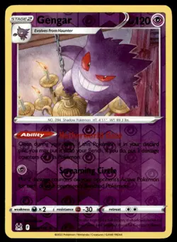 Gengar 066/196 Holo Rare Lost Origin Pokemon Reverse Holo Lightly Played - Image 1