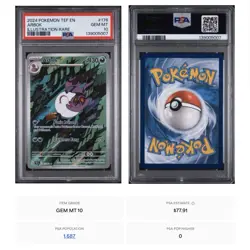 Arbok 176/162 Illustration Rare Pokemon TCG Sv05: Temporal Forces PSA 10 - Image 3