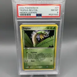 PSA 8 Tropius Rev Holo 2004 EX Hidden Legends #27 Pokemon Rare - Image 1
