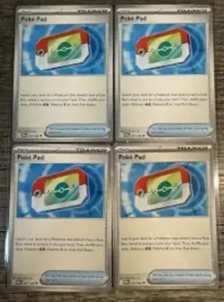 Pokemon TCG 4x Poke Pad Card Perfect Order 081/Ascended Heroes 198 X4 Playset! - Image 1