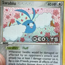 Pokemon Swablu EX - *Deoxys Stamped* - 79/107 Holo - DMG - Image 4