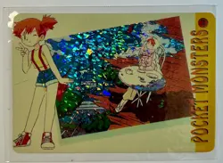 MISTY IN PARIS Pocket Monsters Pokemon Japanese Anime Vending Prism Sticker Holo - Image 1