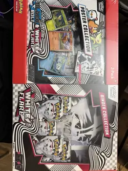 Pokemon Bolt Flare Poster & White Flare Binder Snivy Tepig Oshawott Collection - Image 1