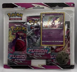 Pokemon TCG: Sword & Shield – Fusion Strike 3-Pack Blister (Espeon Promo). - Image 1