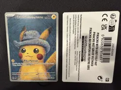 2023 Pokemon Van Gogh Museum Pikachu with Grey Felt Hat 085 SVP Black Star Promo - Image 4