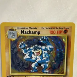 Pokemon Machamp 8/102 Base Set Unlimited Holo Rare 100HP - Image 2