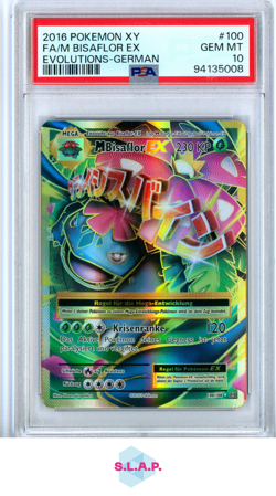 FA/M BISAFLOR EX EVOLUTIONS-GERMAN POKEMON XY EVOLUTIONS 2016 100 PSA 10 - Image 1