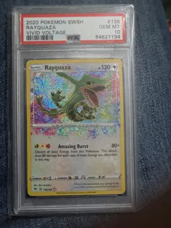 Pokemon TCG Rayquaza Vivid Voltage 138/185 Holo Amazing Rare PSA 10 - Image 1