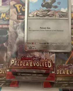 Pokemon SCARLET AND VIOLET - PALDEA EVOLVED 3 PACK BLISTER WITH VAROOM PROMO 820650106798 - Image 5