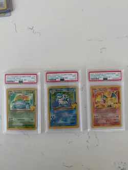 Pokemon Celebrations Big 3 Set Graded PSA 9, Charizard - Blastoise - Venusaur🔥 - Image 1