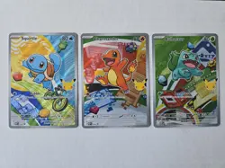 Pokemon First Partner Illustration Kanto Starters Promo Set - Image 1