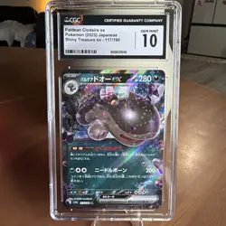 Pokemon TCG Holo Rare Paldean Clodsire Shiny Treasure Ex 117/190 CGC 10 - Image 1