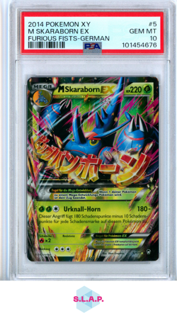 M SKARABORN EX FURIOUS FISTS-GERMAN POKEMON XY FURIOUS FISTS 2014 5 PSA 10 - Image 1