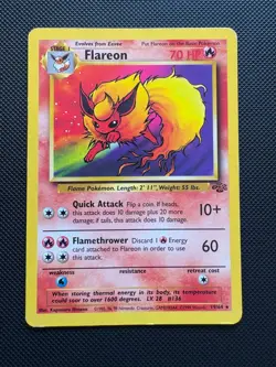 Vintage Pokemon TCG - Flareon 19/64 Non Holo - Jungle Set - MP - Image 1