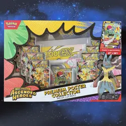 Pokemon Ascended Heroes Premium Poster Collection Mega Lucario EX New Sealed - Image 1