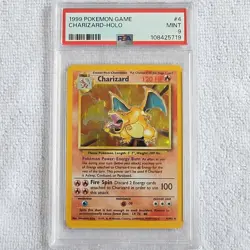 Pokemon Charizard Base Set Holo Rare PSA 9 4/102 1999 English - Image 1