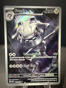 Steelix 150/132 Me01: Mega Evolution Holo Illustration Rare Pokemon Near Mint A+ - Image 1