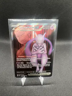 Pokemon TCG Team Rockets Mewtwo EX 213/182 Full Art Destined Rivals - Image 1