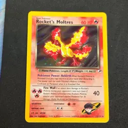 Pokemon Rocket's Moltres 12/132 Holo Rare Basic TCG NM/NM+ - Image 1