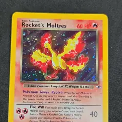 Pokemon Rocket's Moltres 12/132 Holo Rare Basic TCG NM/NM+ - Image 2