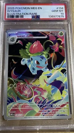 Pokemon Ivysaur 134/132 Me01 Mega Evolution Illustration Rare Holo 110 HP - Image 1