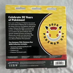 Pokemon TCG Pokemon Day 2026 Sealed Collection Box Pikachu Promo & Booster Packs - Image 2