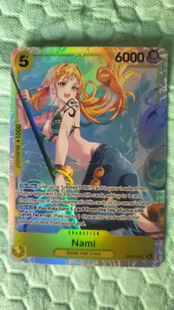 Bandai One Piece Nami EB03-053 Special Full Art Holo Heroines Extra Booster - Image 1