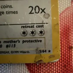 Pokemon Kangaskhan 5/64 Jungle Holo Rare Basic Wizards 1999 90 HP English Card - Image 2