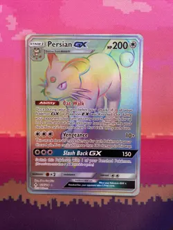 Pokemon Card Persian GX 227/214 Secret Rare Unbroken Bonds NM - Image 1