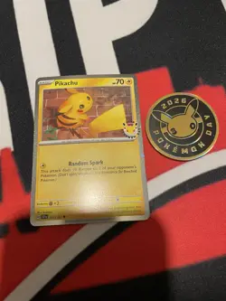 2026 Pikachu 051/162 Pokemon Day - 30th Anniversary Stamped Promo Card With Coin - Image 1