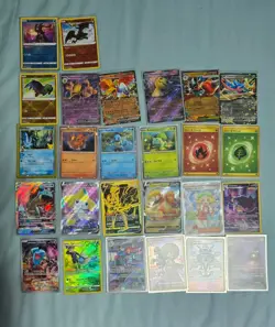 Pokemon Card Bundle, Full Art, EX, V, Radiant And Promo. 26 English Cards - Image 1