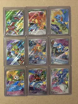 Pokemon 2026 First Partner Illustration Collection Series 1 Promo set (9 cards) - Image 2