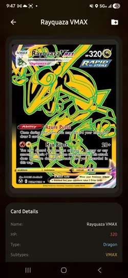 Pokemon Holo Card Lot Rayquaza VMAX, Garchomp EX, Typhlosion, Riolu Rapid Strike - Image 1