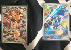 Pokemon Holo Card Lot Rayquaza VMAX, Garchomp EX, Typhlosion, Riolu Rapid Strike - Image 2