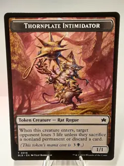 MTG - Bloomburrow - Thornplate Intimidator - Token -#0016 - Playset x4 Near Mint - Image 1