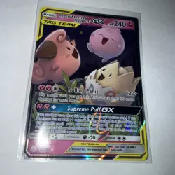 Pokemon TCG Togepi Cleffa Igglybuff GX Card 143/236 Cosmic Eclipse NM rare - Image 1