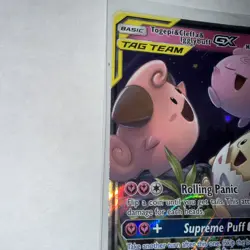 Pokemon TCG Togepi Cleffa Igglybuff GX Card 143/236 Cosmic Eclipse NM rare - Image 2