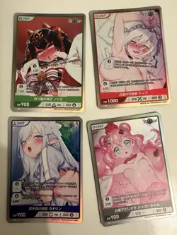 DIVINE CROSS Alliance Sage Holo Foil Lot Set of 4 SR Waifu Cards - Image 1