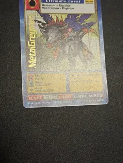 MetalGreymon Digimon CCG Bo-80 Ultimate Android Digimon English Card 1999 Bandai - Image 5